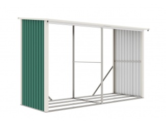 Hospodárstvo – G21 Přístřešek na dřevo WOH 682 - 302 x 119 cm, zelený