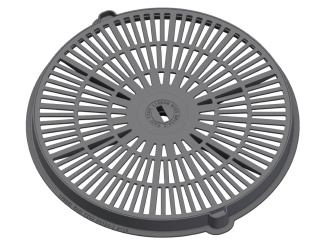 K10BL0M – Kasi Vtoková mříž v litinovém rámu s patkou 80 mm, 1000 mm, B125