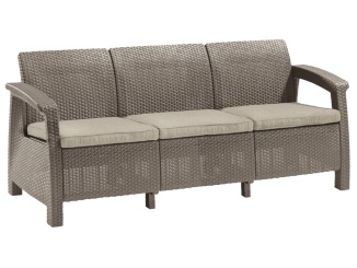 Kanapék – Corfu love seat max třísedačková pohovka hnědá světle hnědá