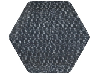 Kárpitozott panelek – Luna Hexagon 6x15 cm tmavě modrá
