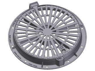 Kasi kikel – Vtoková mříž KDL7MB D400, Ø 605 mm, bez povrchové úpravy