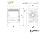 Kawmet Litinová krbová kamna P3 - 7,4 kW ECO