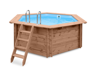 Kerti medencék – Tuindeco Luxury wooden swimming pool Mambo Beach 355x307x116cm
