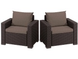 Keter Zahradní křesla  California Mix&Match Chair - 83 x 68 x 72 cm - 2ks - hnědá