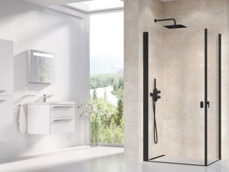 Koupelna a WC – Ravak CRV1 90, černá+transparent