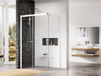 Koupelna a WC – Ravak MSDPS 100x80 P, lesk+transparent