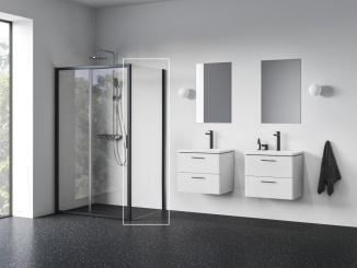 Koupelna a WC – Ravak NBLPS 80, čierna+transparent