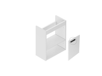 Koupelna a WC – Ravak SD Chrome II korpus skříňky 40, bílá, madlo 152 mm, bílá