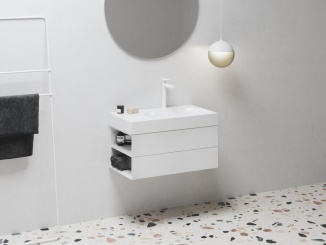 Koupelna a WC – Ravak SD Lite 80 P skrinka pod umývadlo čierna matná