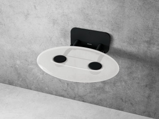 Koupelna a WC – Ravak Sedadlo Ovo P II, clear/čierna
