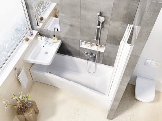 Koupelna a WC – Ravak Umyvadlo BeHappy II 66,5 L, s otvorem pro baterii, s přepadem