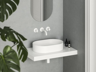Koupelna a WC – Ravak Umyvadlo Ceramic Slim O 55, bez otvoru pro baterii, bez přepadu, bílá matná
