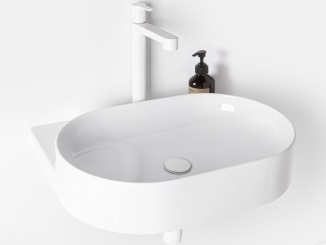 Koupelna a WC – Ravak Umyvadlo Yard 60, s otvorem pro baterii, bez přepadu, Grey Green