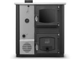 Kuchyňská kamna / kotel s výměníkem TEMY PRO 12 kW - levá, černá