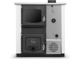 Kuchyňská kamna / kotel s výměníkem TEMY PRO 12 kW - pravá, bílá