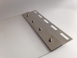 Lamellás övek – T-plastics Uchycovací dvojplech 200mm, nerez