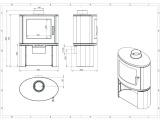 Liatinové krbové kachle NORDflam Modena EKO 9 kW