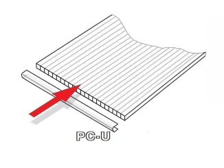 Lišty a pásky – U-profil pre oblúkový skleník číra 4 mm 2,1 m