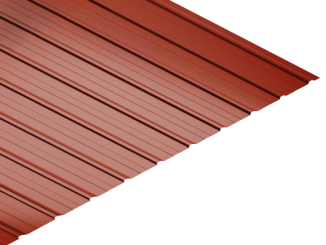 Maloformát – trapézový plech T12 0,25 mm červenohnedá m²