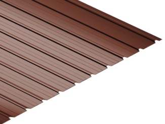 Maloformát – trapézový plech T12 0,25 mm hnedá m²