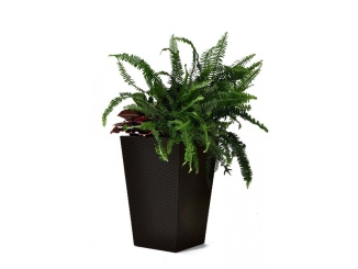 Medencefelszerelés – Keter Květináč Rattan Planter M - hnědý