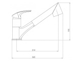 Novaservis Dřezová baterie Metalia 57, granit-písek, stojánková,  57081,GRS