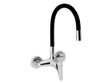 Novaservis Dřezová baterie Titania 150 mm, černá-chrom, nástěnná,  94480,0C