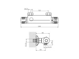 Novaservis Sprchová baterie Aqualight 120 mm, chrom, nástěnná, termostatická, bez příslušenství,  2664/1,0
