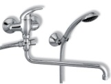 Novaservis Umyvadlová paneláková baterie Metalia 55 100 mm, chrom, nástěnná, s příslušenstvím,  55075,0