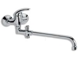 Novaservis Umyvadlová paneláková baterie Metalia 55 100 mm, chrom, nástěnná, bez příslušenství,  55037/1,0
