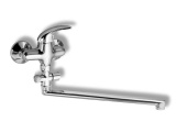 Novaservis Umyvadlová paneláková baterie Metalia 55 100 mm, chrom, nástěnná, bez příslušenství,  55073/1,0