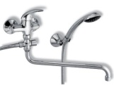 Novaservis Umyvadlová paneláková baterie Metalia 55 150 mm, chrom, nástěnná, s příslušenstvím,  55071,0