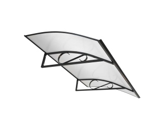 Oblé striešky – Parma 150 x 90 cm antracit/číra