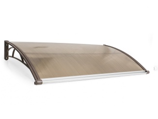 Oblé striešky – Vchodová strieška Valtellina hnedá/bronz, 150 x 82 cm