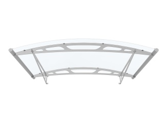 Obloukové stříšky – Savespot Arma 148 x 91 cm strieborná/číra