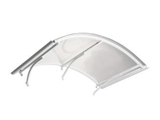 Obloukové stříšky – Savespot Iris 158 x 90 biela / číra