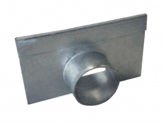 Odvodnění – ACO MultiDrain - čelní stěna s nátrubkem pro odtok DN 50/75 (ploché žlaby) 80 mm, nerezová ocel, DN50
