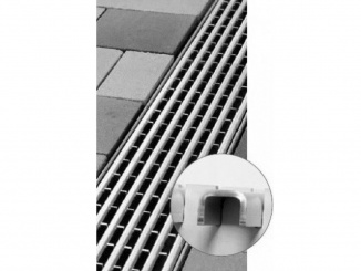 Odvodnění – ACO MultiDrain V100 - Rošt s podélnými U-profily, pozink U-profily, pozink, B125