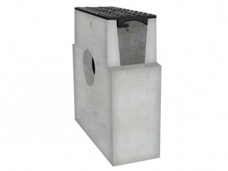 Odvodnění – Betónový vpust B125 s liatinovou mrežou H120 333 x 130 x 380 mm - 4294707