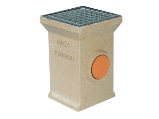 Odvodnění – Dvorový betónový vpust s oceľovou mrežou 300 x 300 mm 427 mm A15 150860