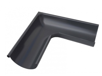 Odvodnění – Gutta barevný roh žlabu vnější 150 mm, RAL 9005 | čierna, 90°
