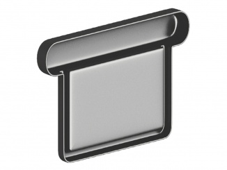 Odvodnění – Square čelo žlabu 120 mm antracit, levé