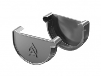 Odvodnenie – Aqua čelo PVC žľabu pravé 75 mm antracit
