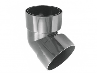 Odvodnenie – Aqua plastové odkvapové koleno 67,5° 63 mm antracit