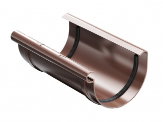 Odvodnenie – Aqua spojka PVC žľabu hnedá 125 mm