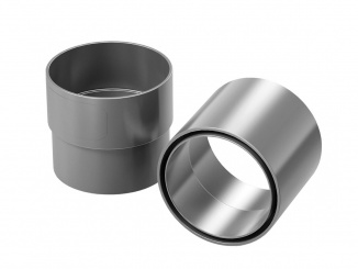 Odvodnenie – Aqua spojka PVC zvodu antracit 63 mm
