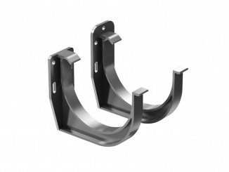 Odvodnenie – Aqua žľabový hák čelný pvc žľaby antracit 150 mm 137 mm