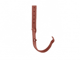 Odvodnenie – farebný žľabový hák krútený 125/160 mm - RAL 3009 | tmavo červená