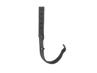 Odvodnenie – Gutta barevný žlabový hák kroucený 125 mm x 160 mm, RAL 9005 | čierna