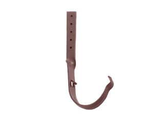 Odvodnenie – Gutta barevný žlabový hák kroucený 150 mm x 160 mm, RAL 8017 | hnedá